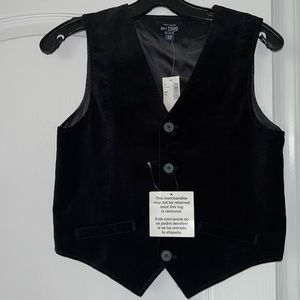 NEW CHILDREN’S PLACE BOYS VELVET BLK VEST SZ 12.